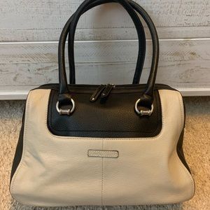 Tignanello leather color block bag